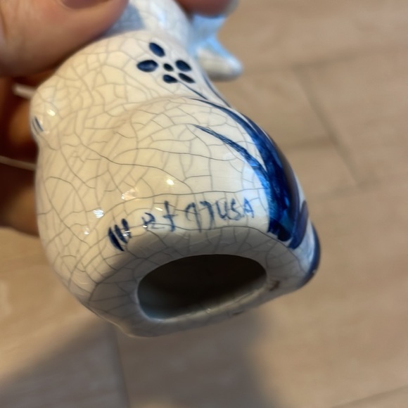 Porcelain rabbit bunny gorgeous craftsmanship handmade figurine collectible - Picture 5 of 6